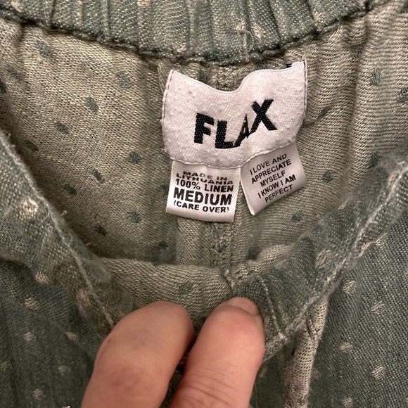 Flax by Jeanne Engelhart: matching top & bottom, green polka dot - size M - Picture 8 of 10